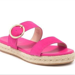 Brand new Stuart Weitzman Mykonos Two-Strap Espadrille Sandal in Pink!